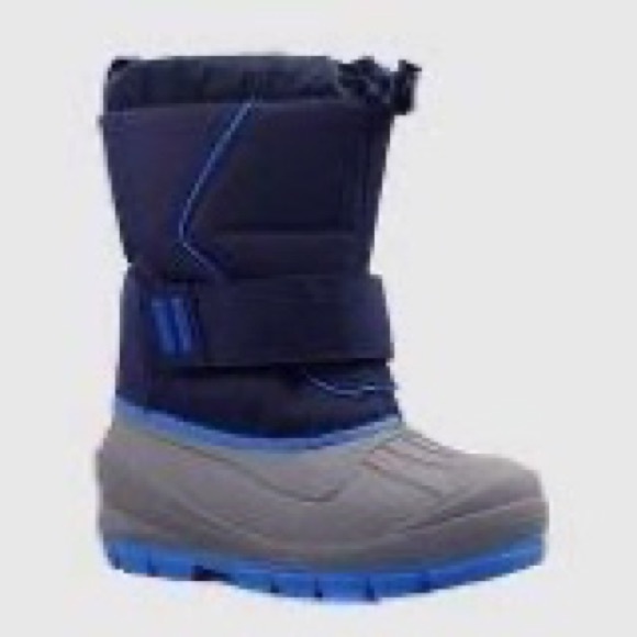 Cat & Jack Other - Cat & Jack Boys Kids Boots Blue Grey Winter Snow Shoes Size 2 Insulated NWT